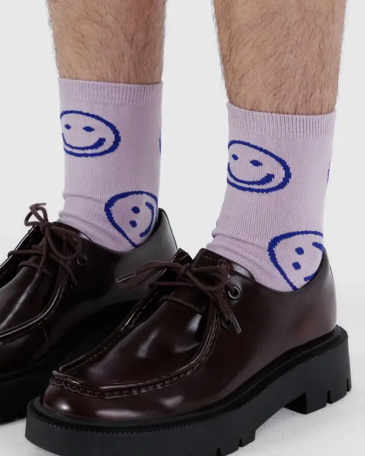 Baggu | Crew Sock | Dusty Pink Happy