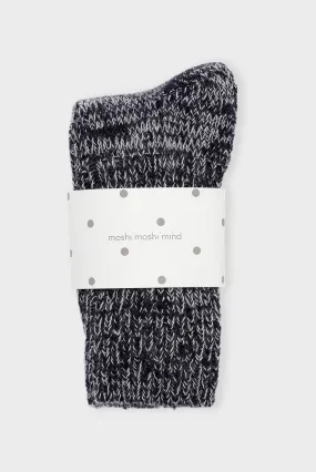 Boyfriend socks: Dark navy melange