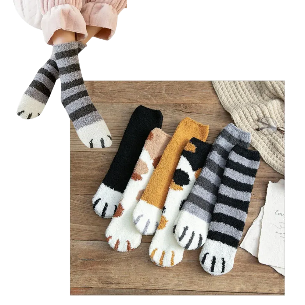 Cat's Paw Winter Socks