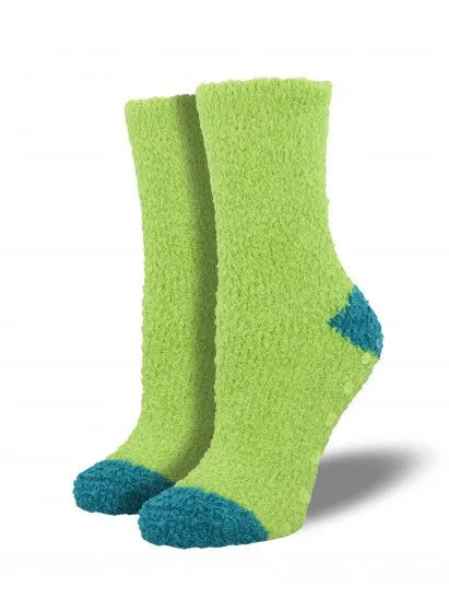 Contrast Fuzzy Non-Skid Gripper Socks (Women's)