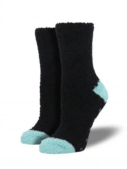 Contrast Fuzzy Non-Skid Gripper Socks (Women's)