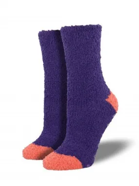 Contrast Fuzzy Non-Skid Gripper Socks (Women's)