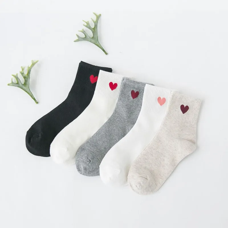 Cute Heart Long Socks