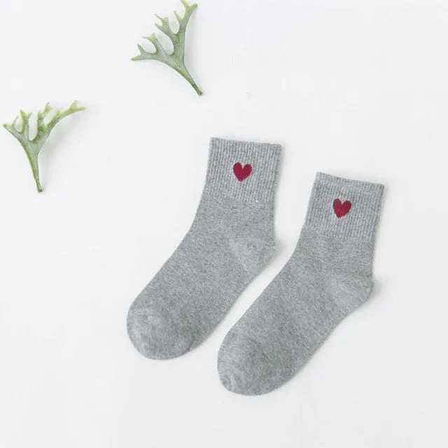 Cute Heart Long Socks