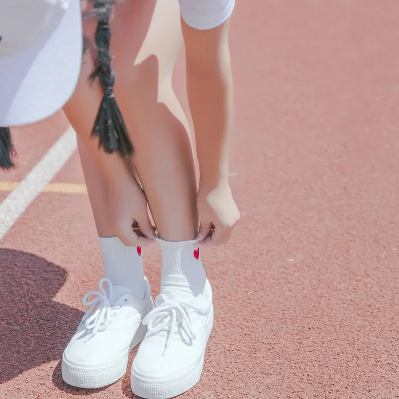 Cute Heart Long Socks