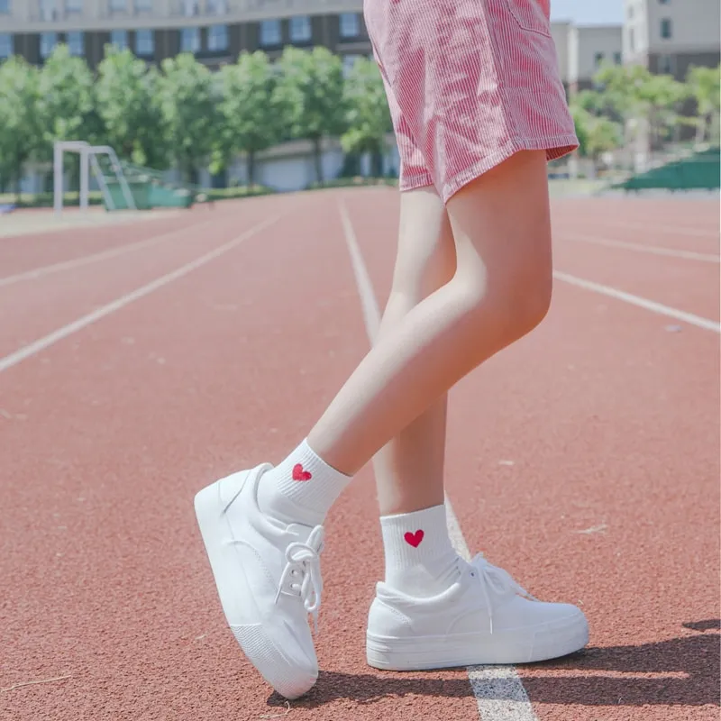 Cute Heart Long Socks