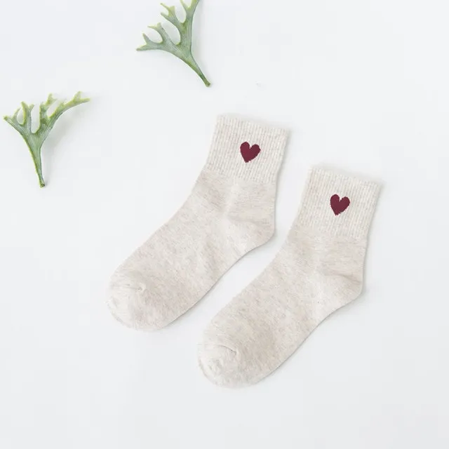Cute Heart Long Socks