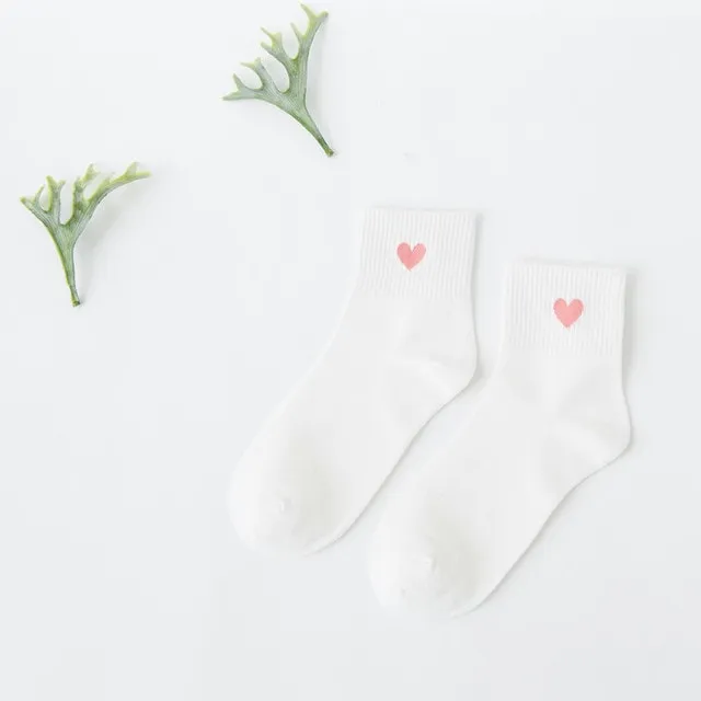 Cute Heart Long Socks