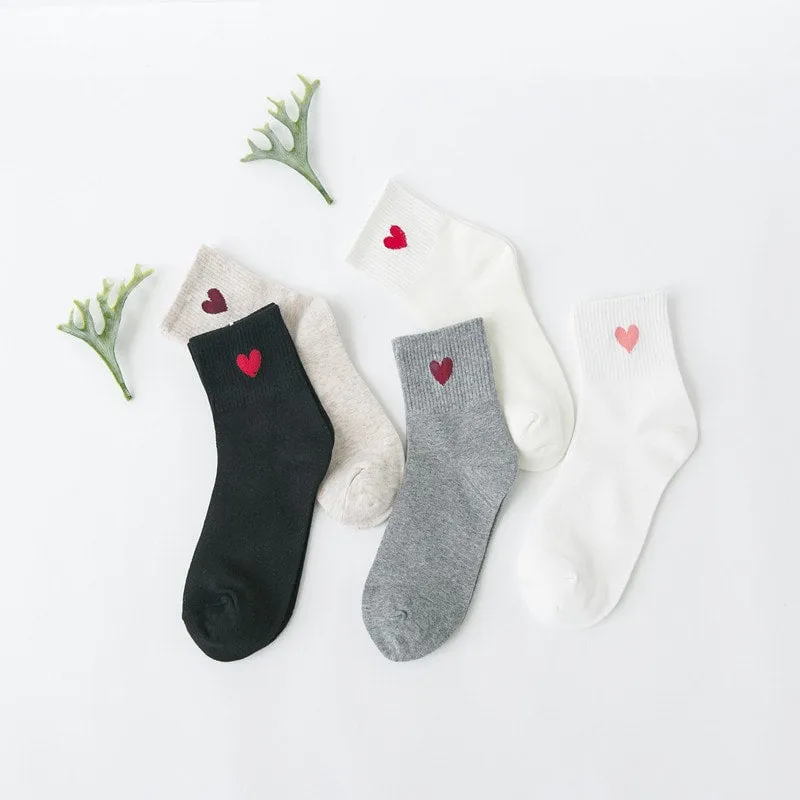 Cute Heart Long Socks