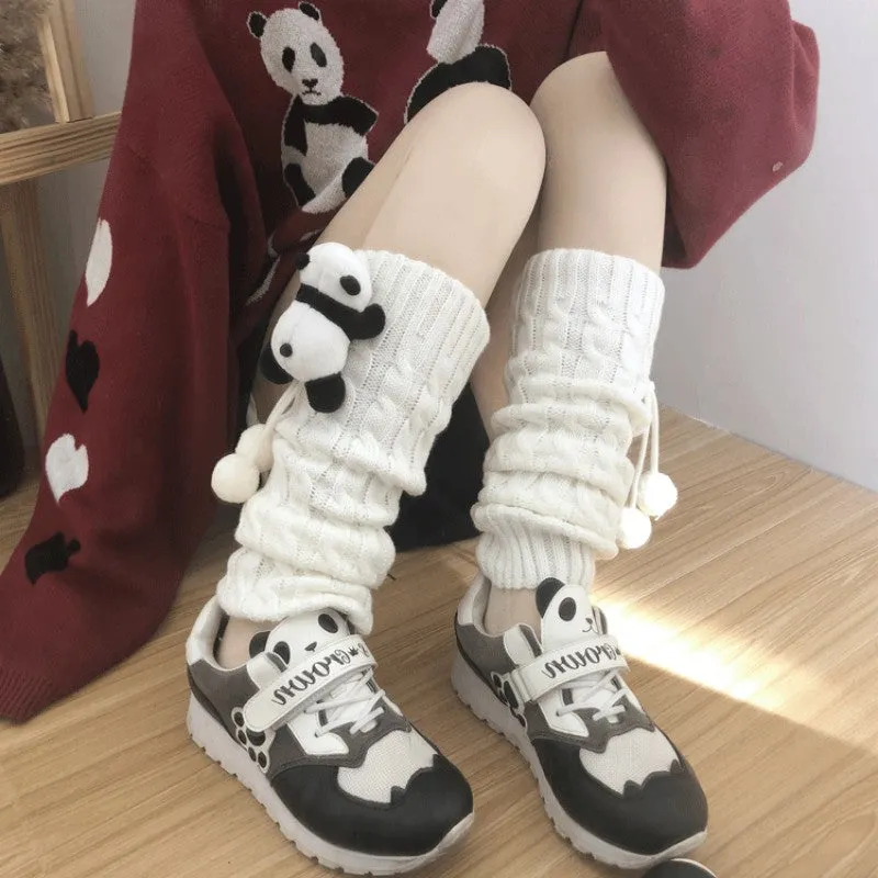 Cute Lolita Panda Hairball Socks
