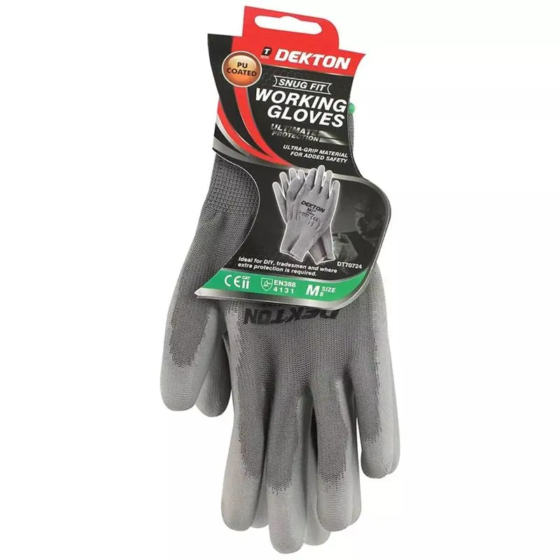 Dekton PU Coated Snug Fit Working Gloves Medium - Case of 12