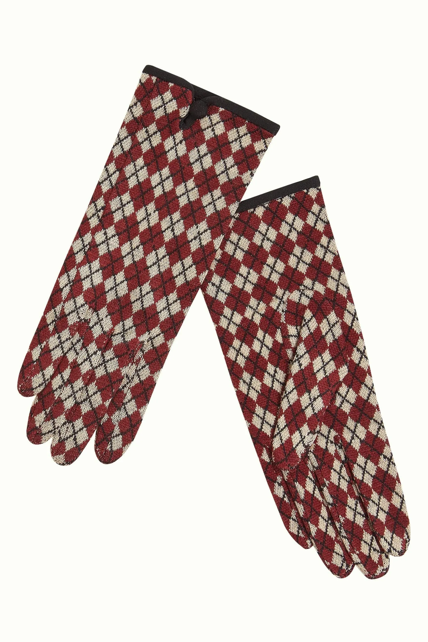 King Louie Argyle Gloves Cabernet Red