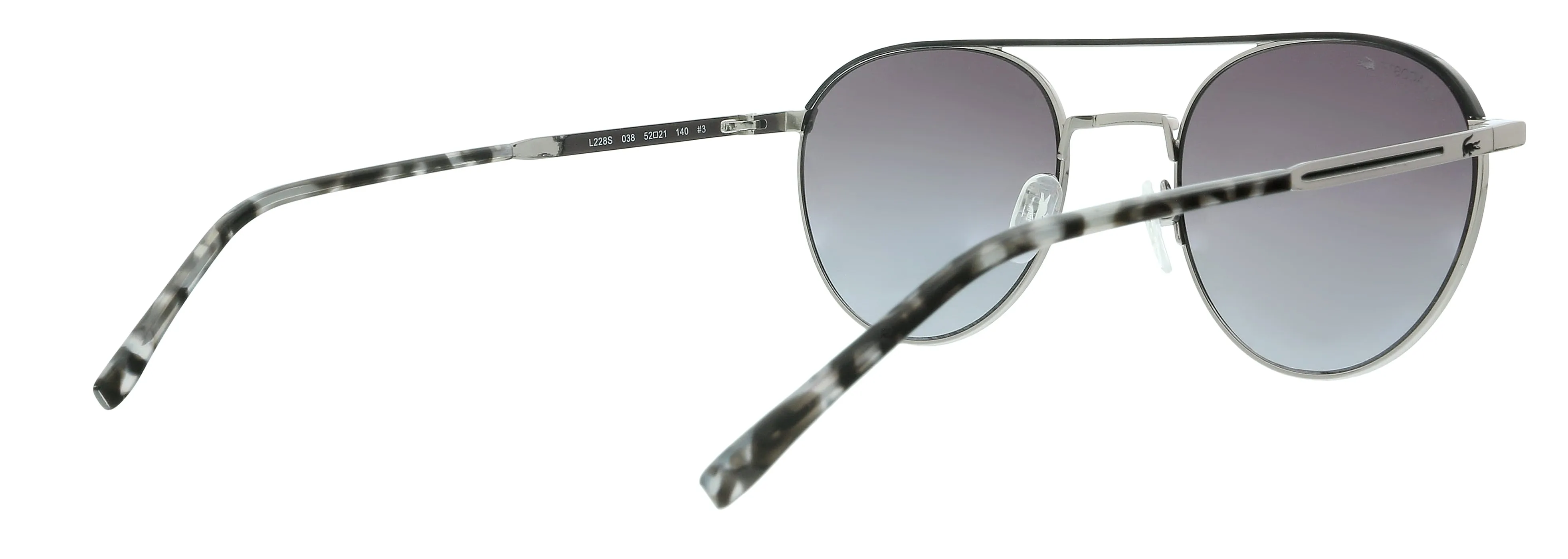 Lacoste L228S 038 Light Grey Oval Sunglasses