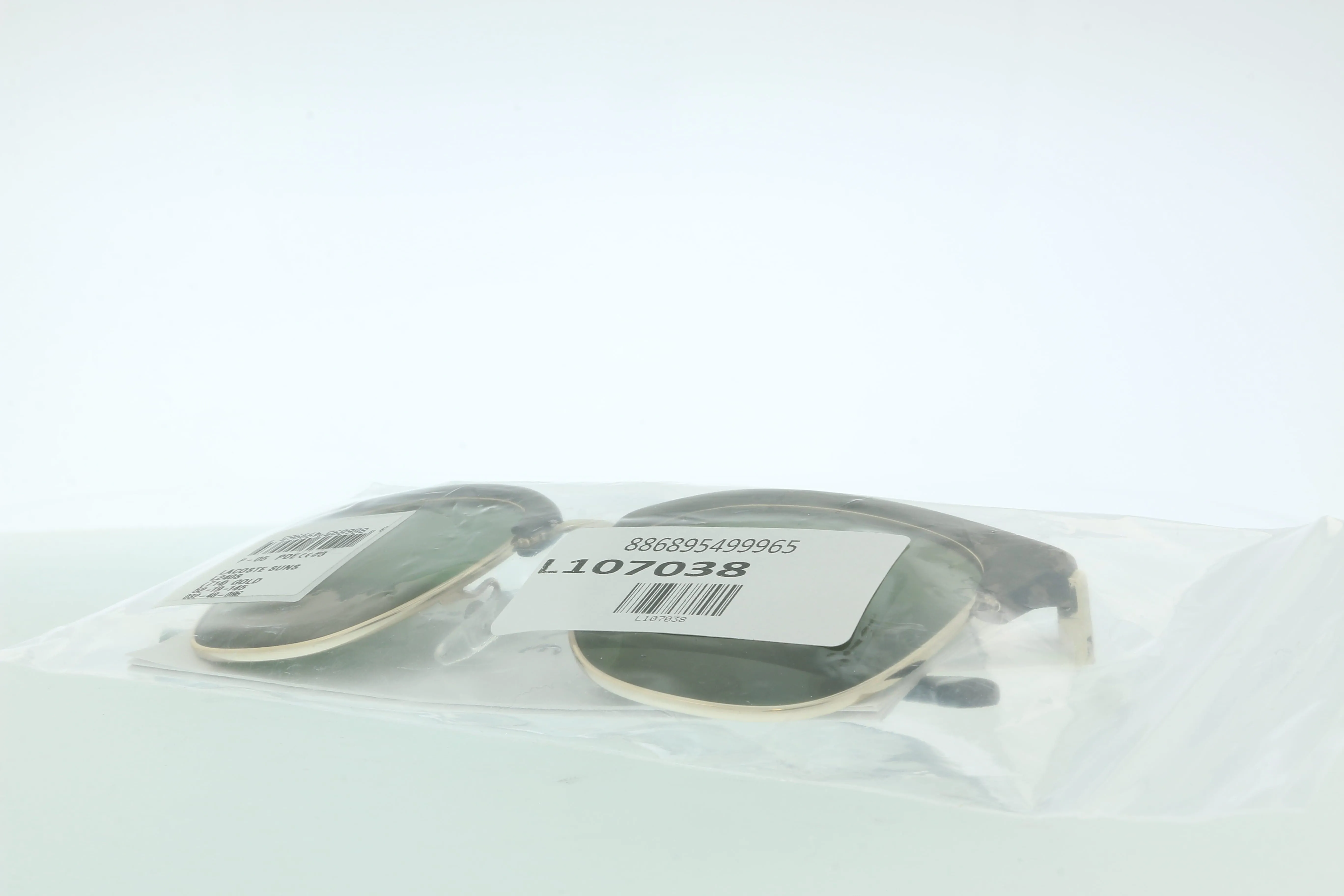 Lacoste L240S 714 Gold Modified Rectangle Sunglasses