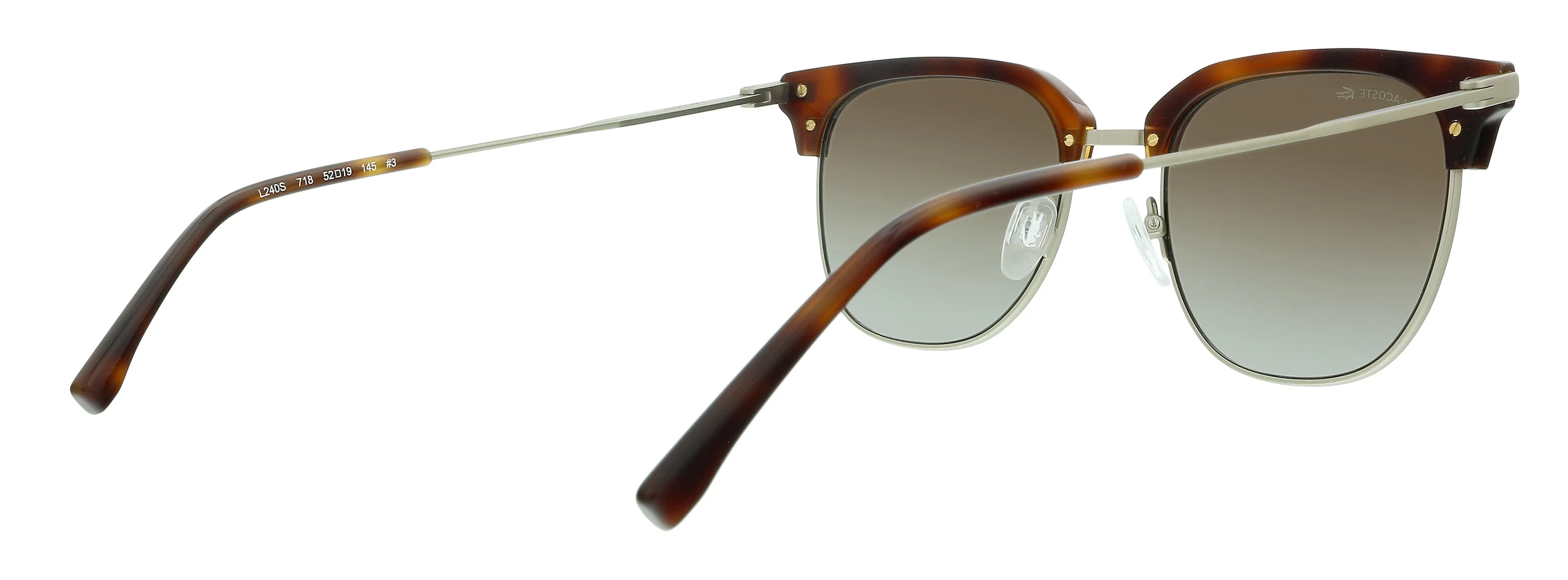 Lacoste L240S 718 Light Gold Modified Rectangle Sunglasses