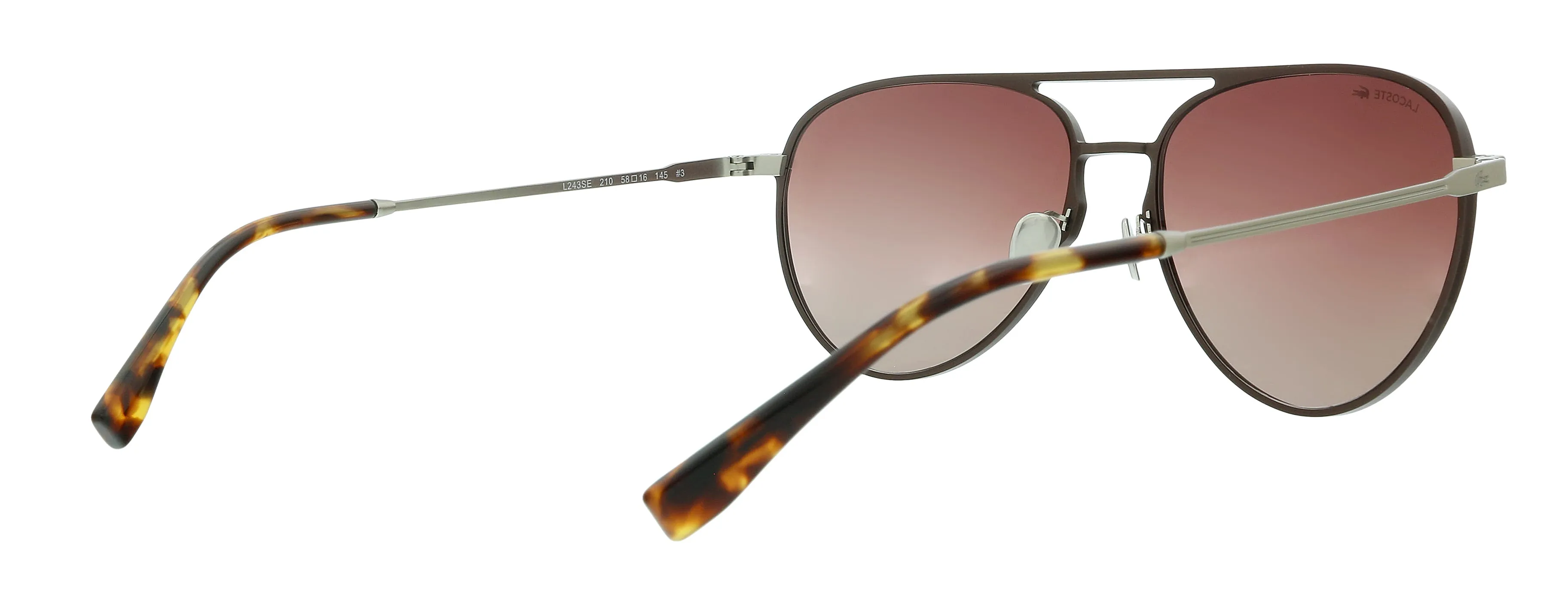 Lacoste L243SE 210 Brown Aviator Sunglasses