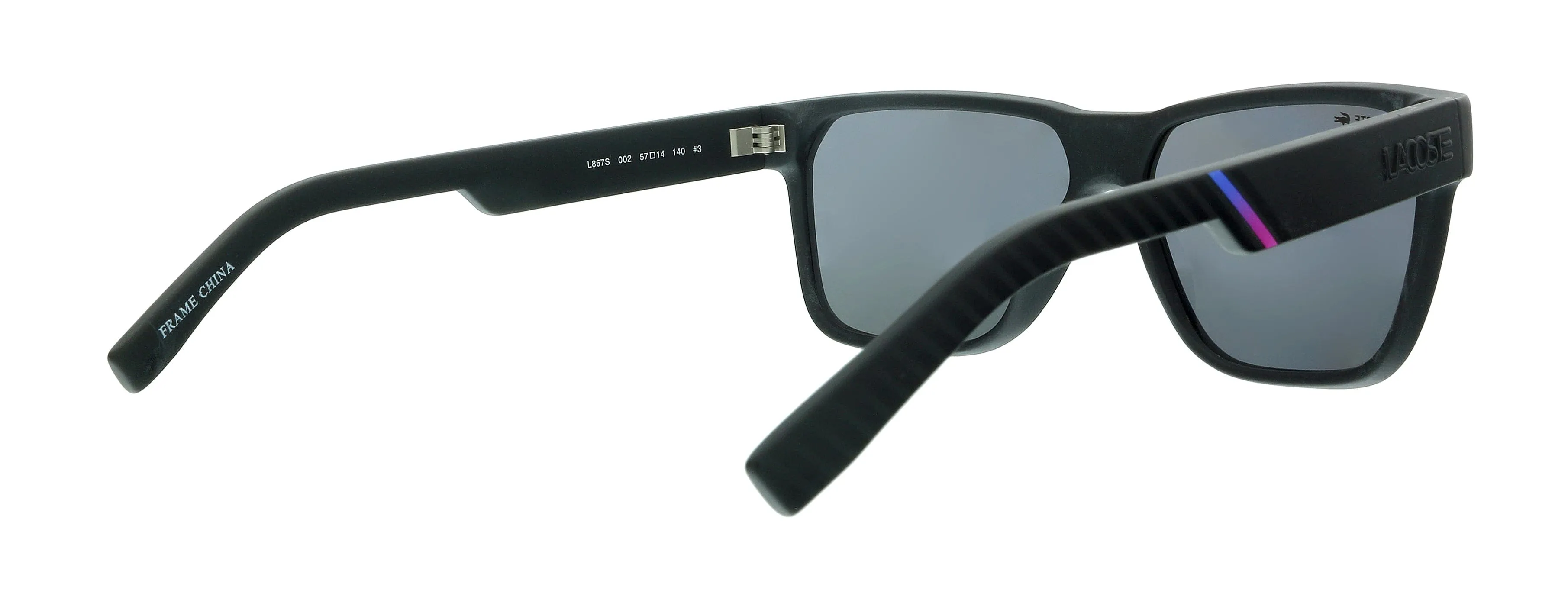 Lacoste L867S 002 Matte Black Modified Rectangle Sunglasses