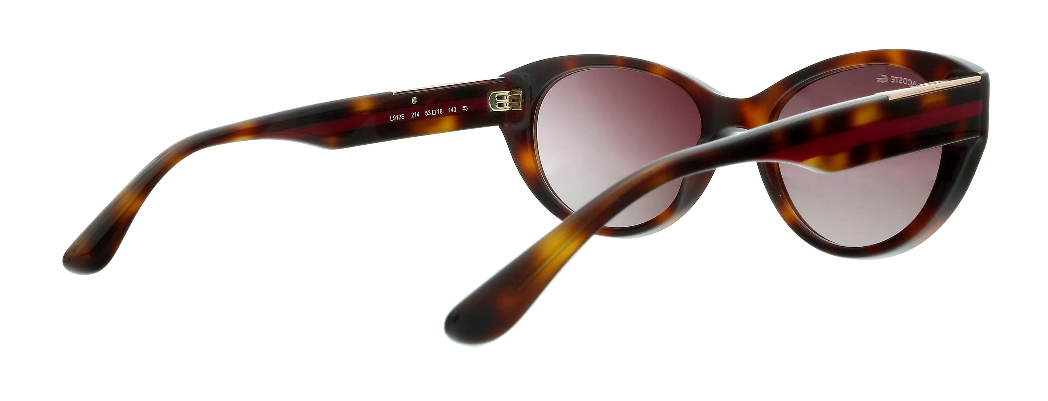 Lacoste L912S 214 Havana Oval Sunglasses