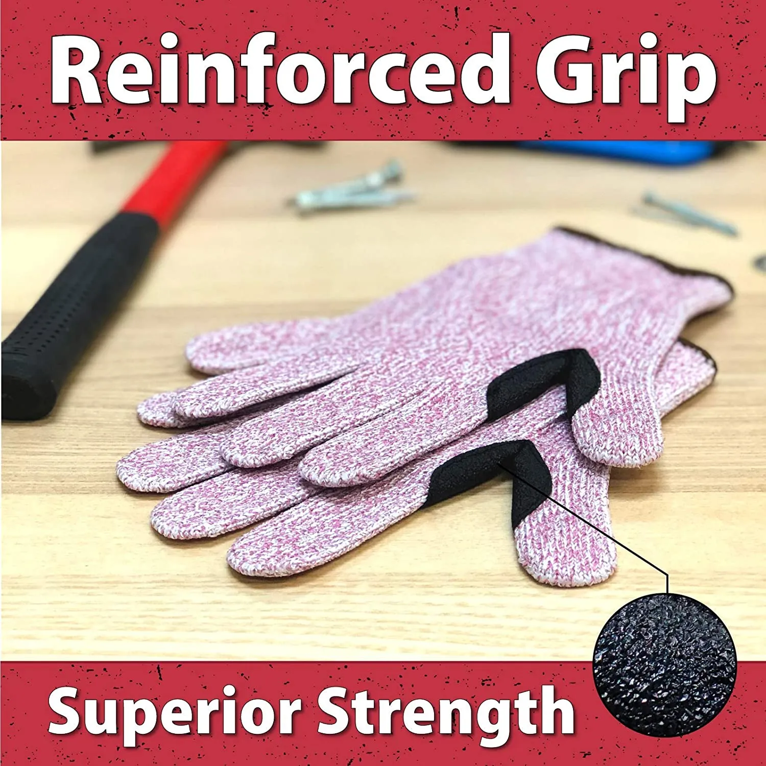 Level 5 Cut knit Gloves With Touchscreen Compatible - Bison Life