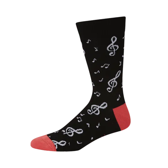 Music Notes Bamboo Socks - Men and Women