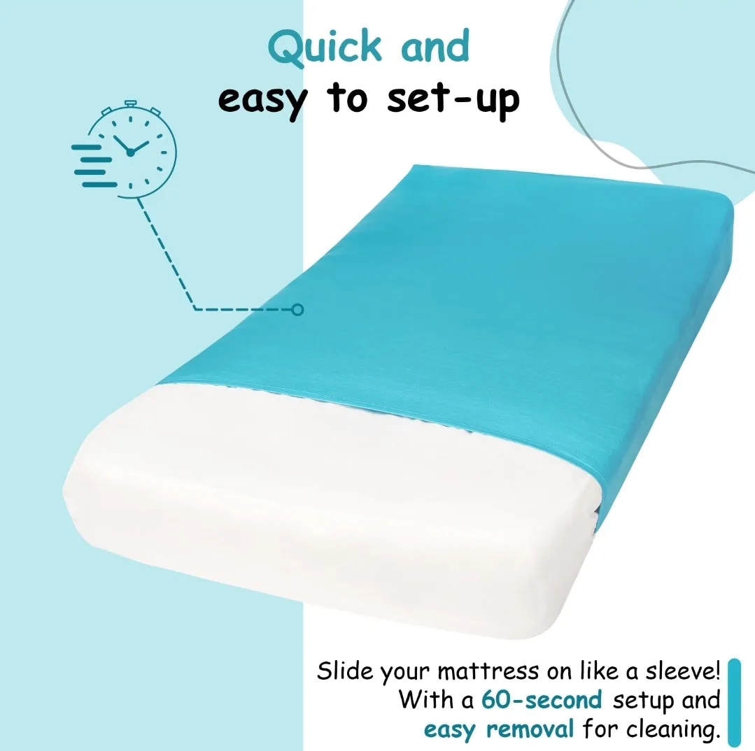 Powder Blue Toddler bed Sensory Compression Bed sheet