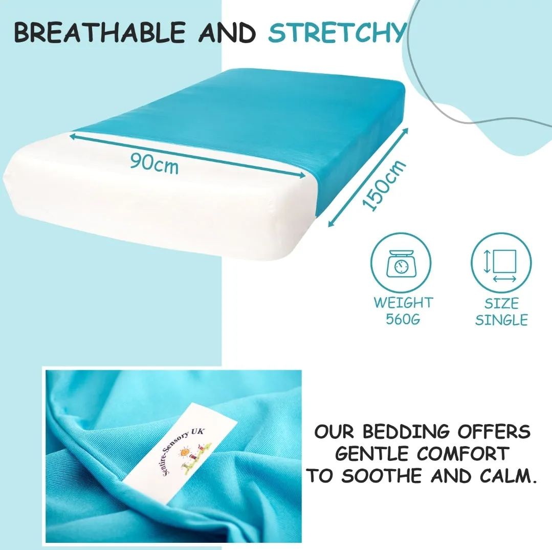 Powder Blue Toddler bed Sensory Compression Bed sheet