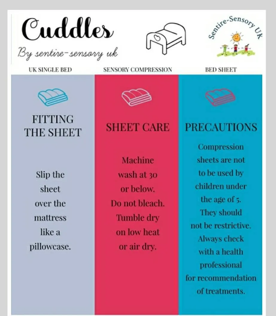 RETURNS-Toddler bed Sensory Compression bed sheet