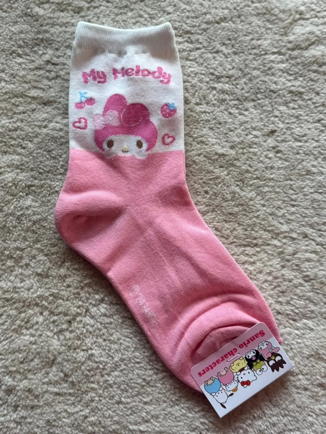 Sanrio Character Happy Cotton Crew Ankle Socks
