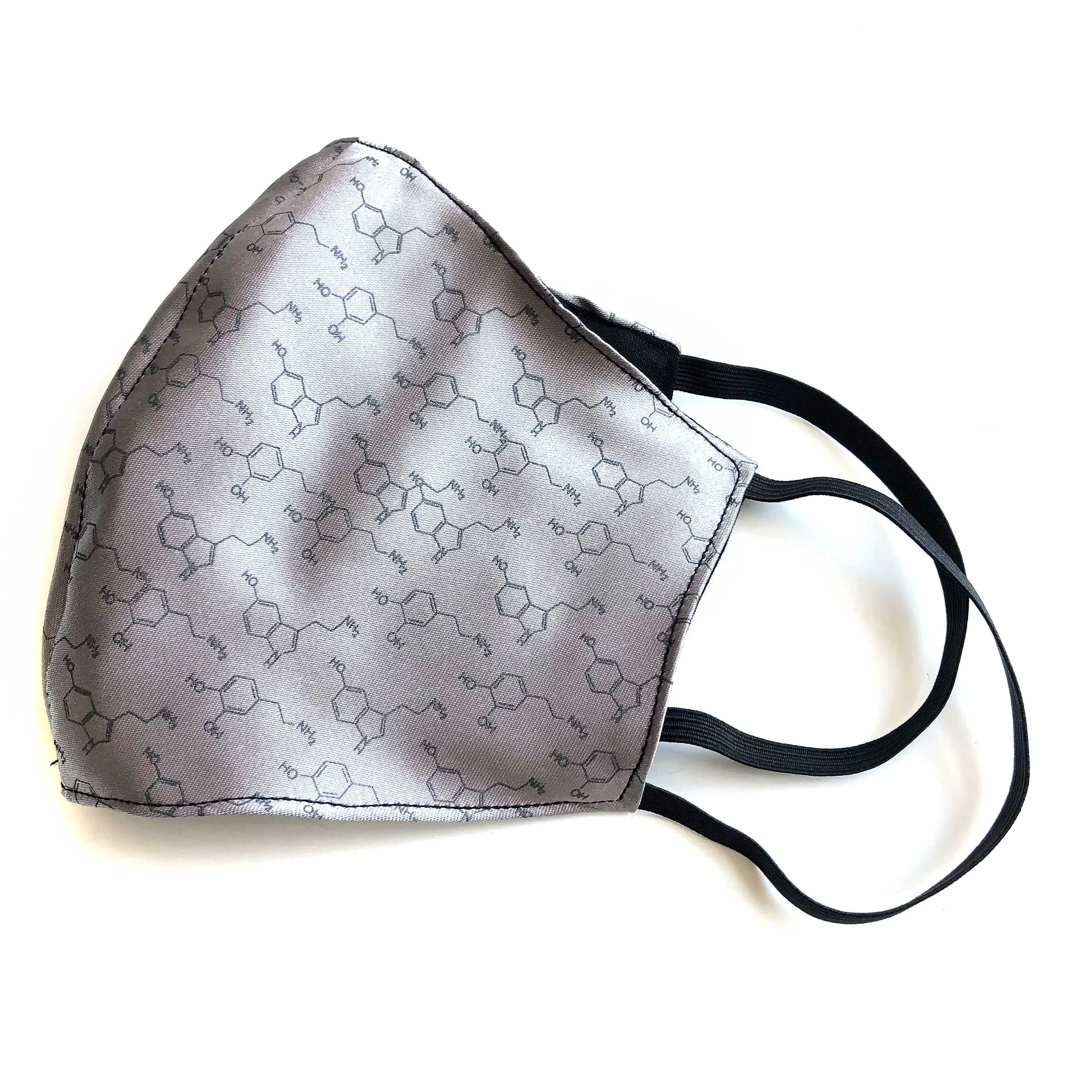 Serotonin & Dopamine Molecule Face Mask, adjustable fabric face cover