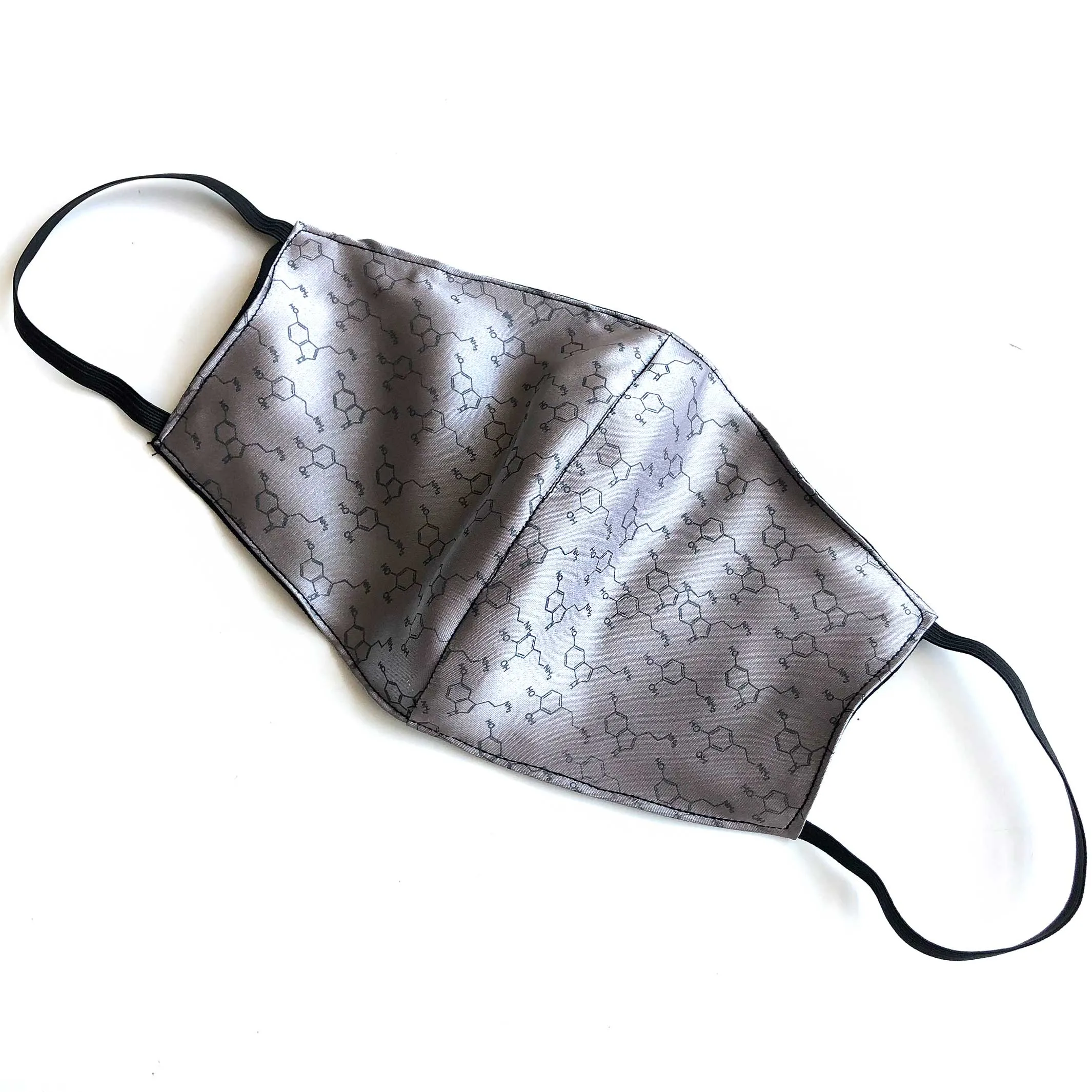 Serotonin & Dopamine Molecule Face Mask, adjustable fabric face cover