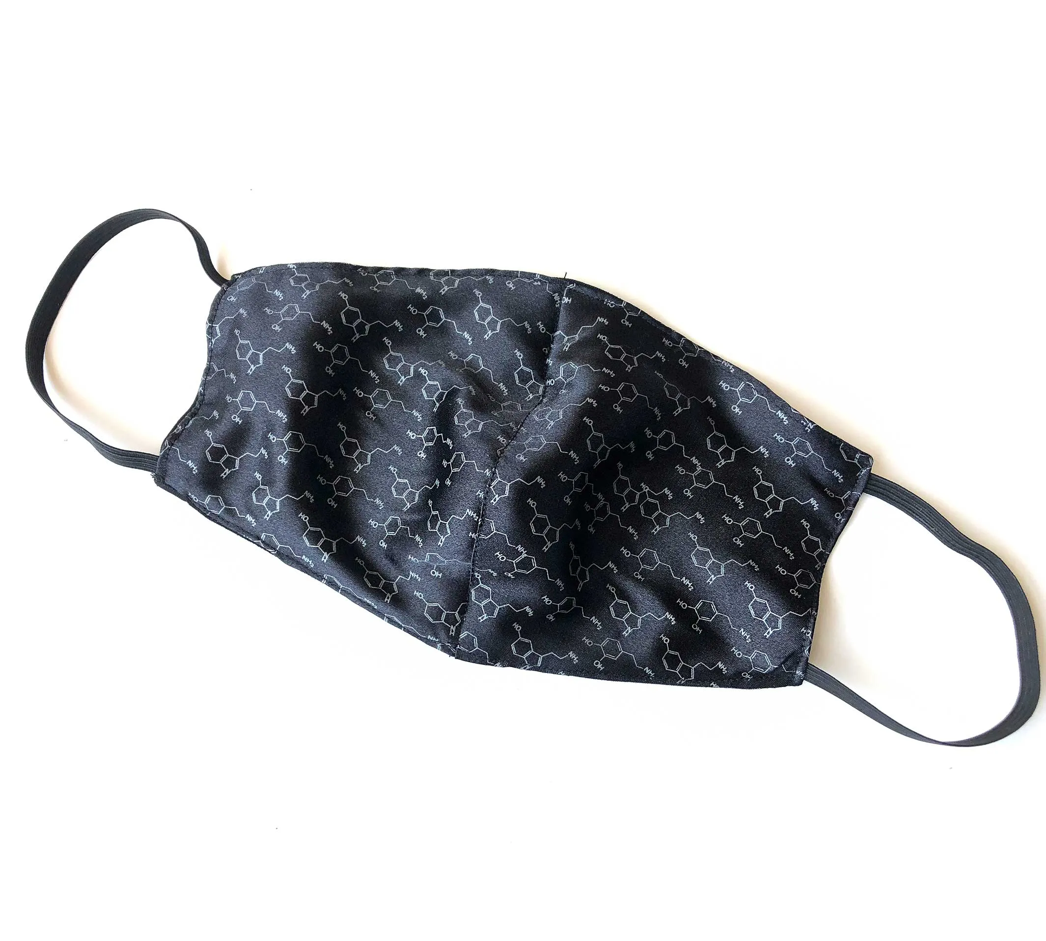Serotonin & Dopamine Molecule Face Mask, adjustable fabric face cover