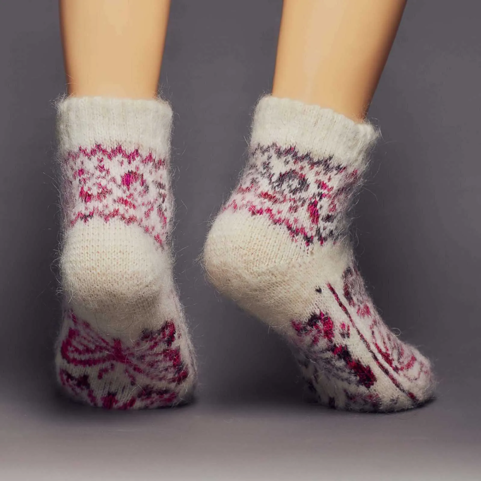 Women's Butterfly Magic Thick Merino Wool Low-Cut Socks