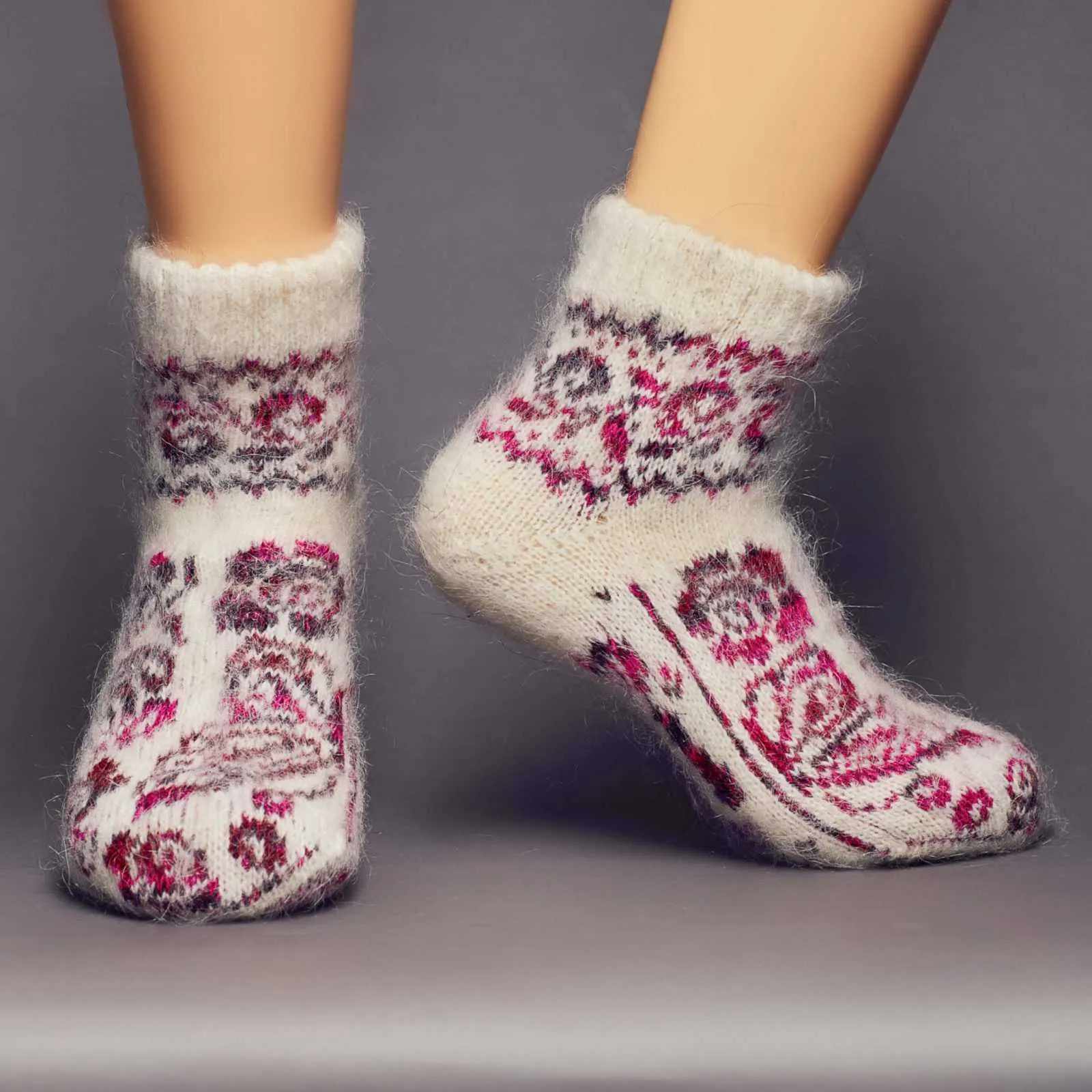 Women's Butterfly Magic Thick Merino Wool Low-Cut Socks