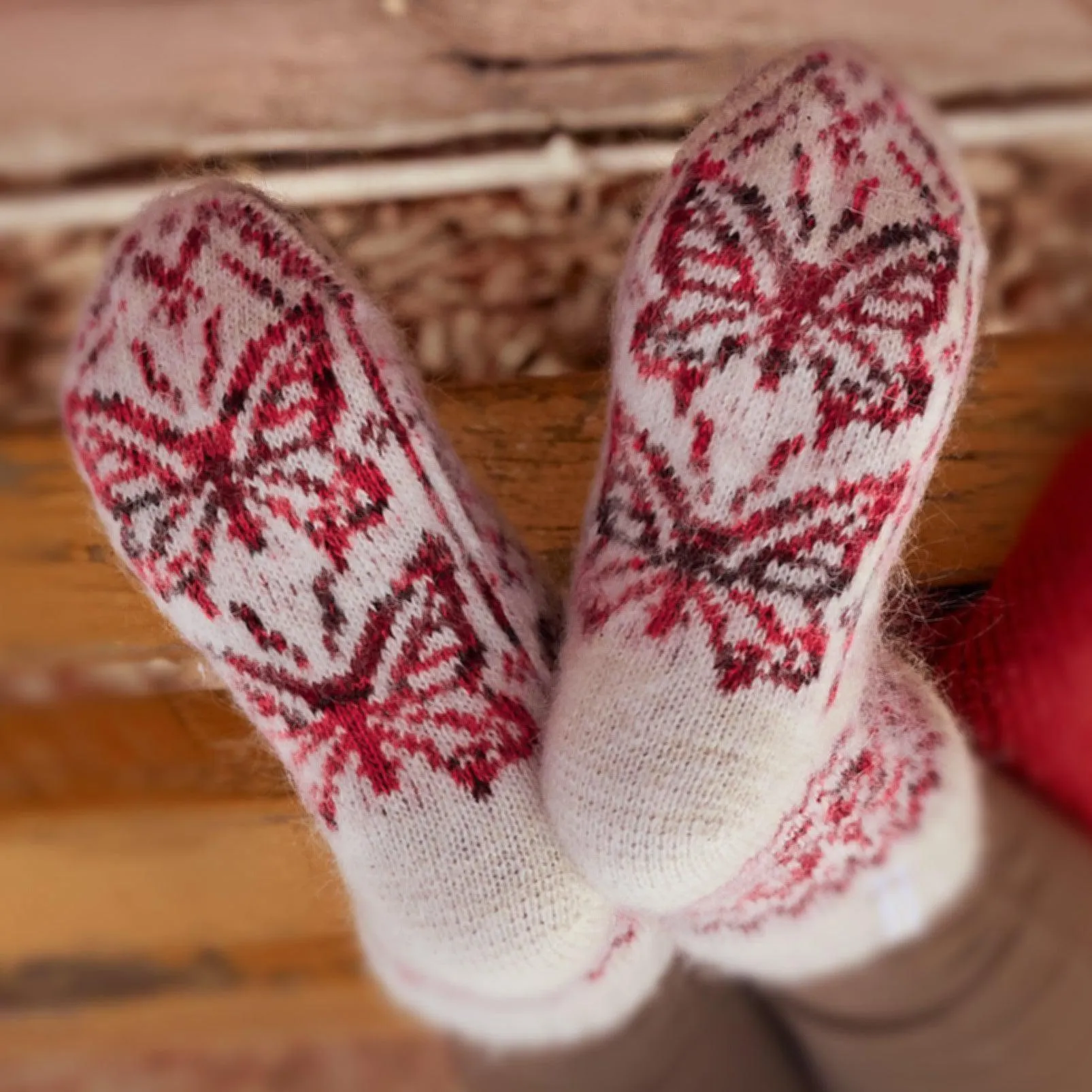 Women's Butterfly Magic Thick Merino Wool Low-Cut Socks
