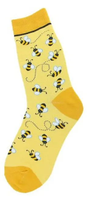 Yellow Bumble Bee Socks (Women's)